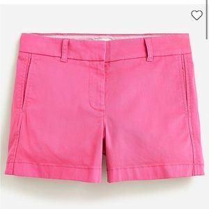 J. Crew 4" stretch chino shorts in Vivid Begonia. Size 6 NWT.